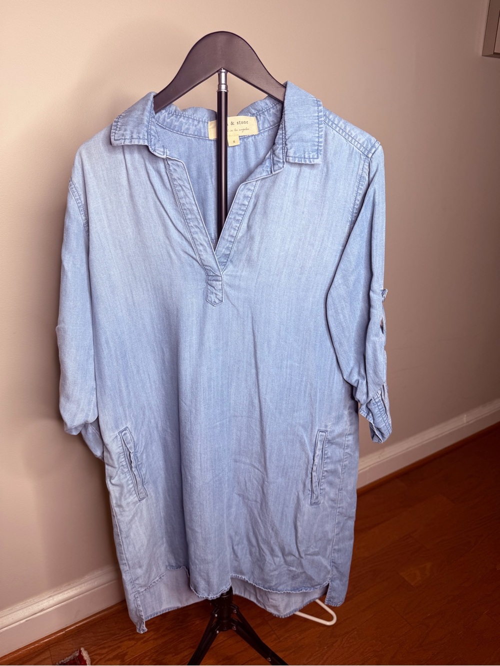 cloth & stone Light Blue Chambray Popover Tunic